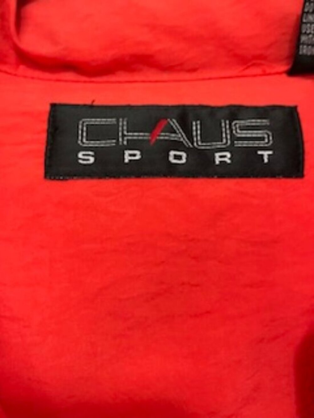Chaus Sport Red‎ Nylon Windbreaker With hood  Men’s Size Large Zip front - Picture 12 of 12